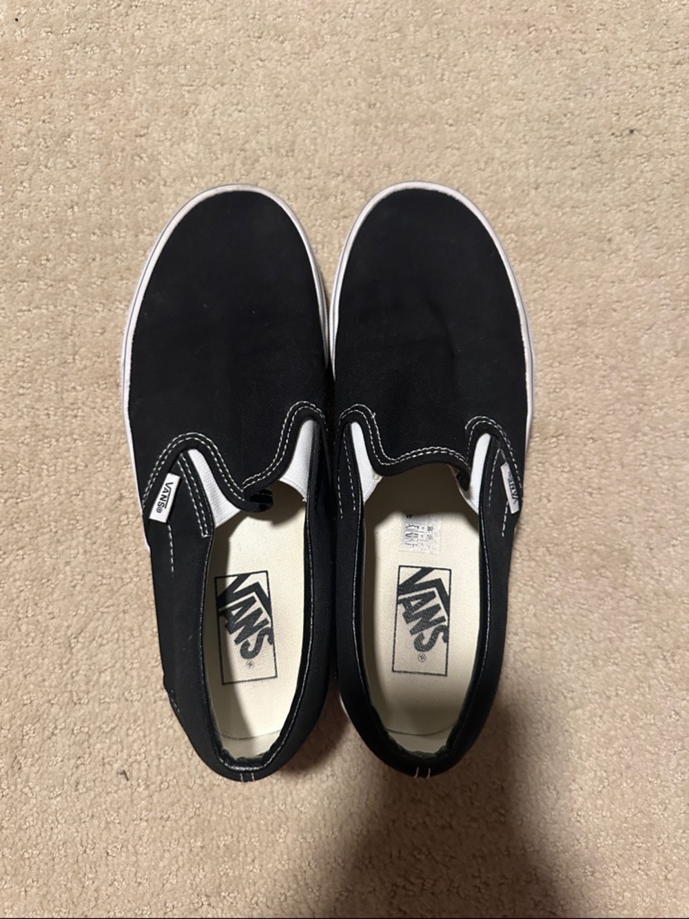 Vans Black Classic Slip-On Canvas Sneakers